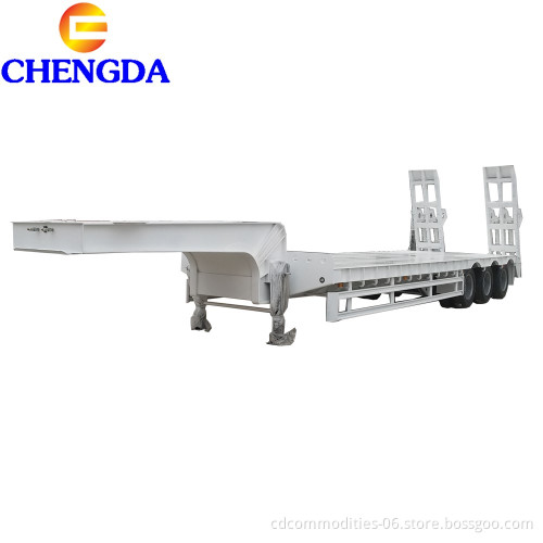 China Local Factory Price 3axles 60ton Lowbed Semi Trailer for Africa